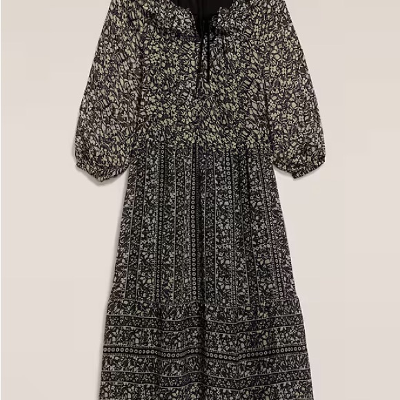 Old Navy Dresses & Skirts - Floral Black and Cream Women's Dress